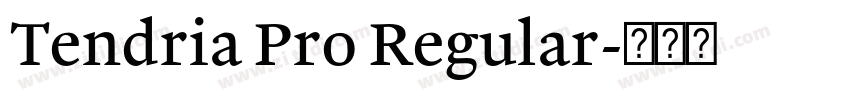 Tendria Pro Regular字体转换 Tendria Pro Regular字体转换